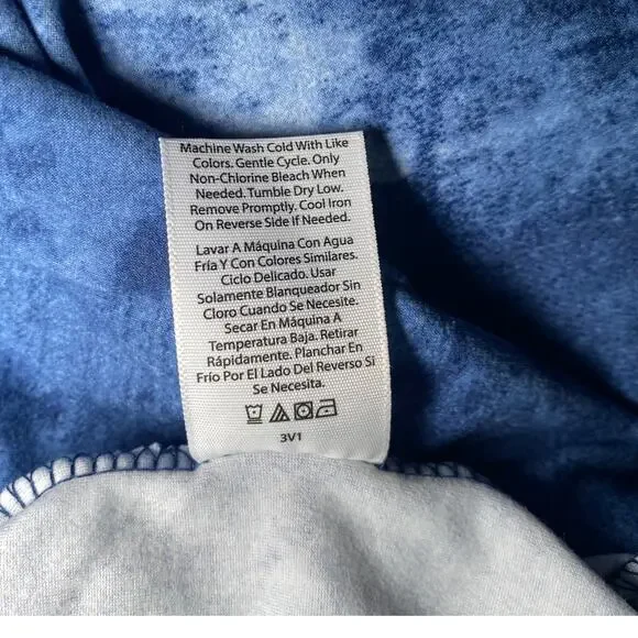 Time and Tru Blue Tie Dye Leggings - Women's XXL - Picture 9 of 10